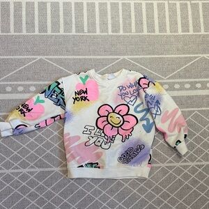 Zara Kids Multicolor Graphic 4-5 Sweatshirt
